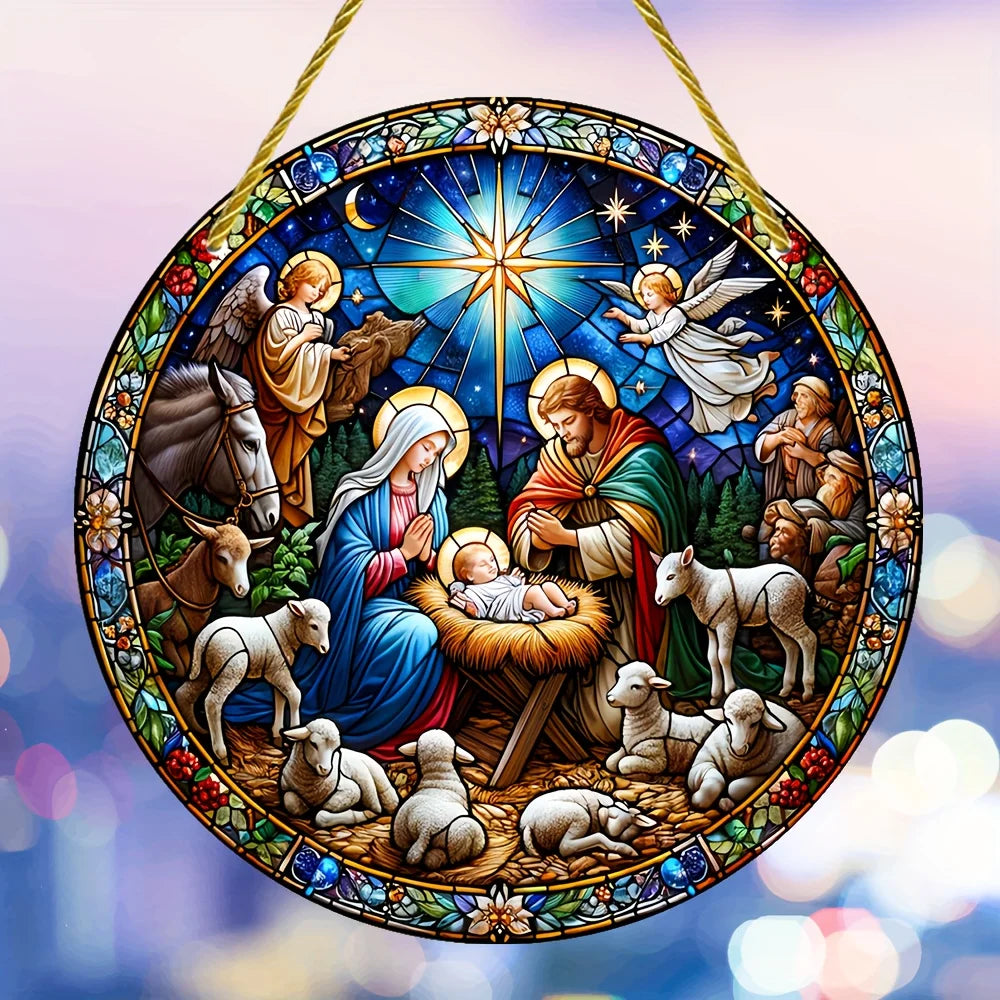 Christian Suncatcher Round Acrylic
