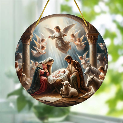 Christian Suncatcher Round Acrylic